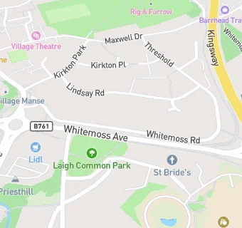 map for Whitemoss Dental Practice