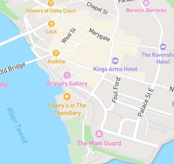 map for Berwick upon Tweed Premier Inn