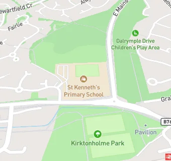 map for St Kenneth's Primary School