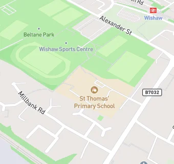 map for St Thomas' Primary School