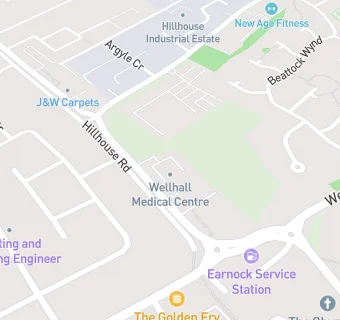 map for Wellhall Medical Centre