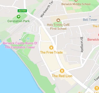 map for Berwick Castle Hotel