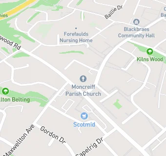 map for Moncrieff Parish Church