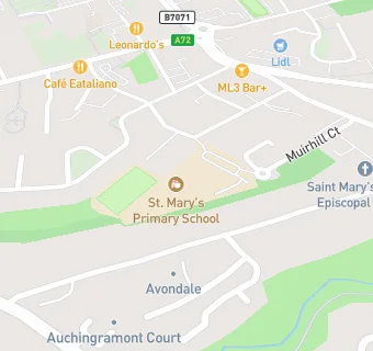 map for St Mary's Primary School (Hamilton)