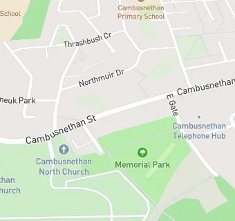 map for Cambusnethan North Parish Church Hall