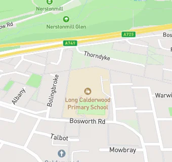 map for Long Calderwood Primary