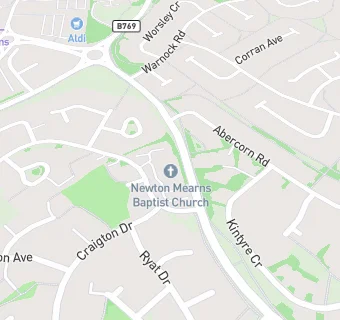 map for Newton Mearns Baptist Church