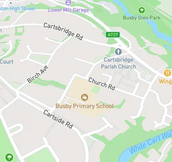 map for Busby Primary School