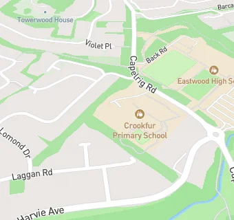 map for Crookfur Primary School