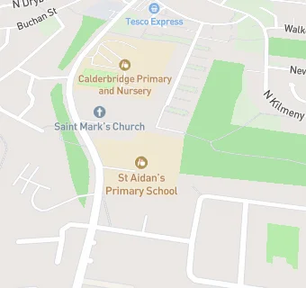 map for St Aidan's Primary School