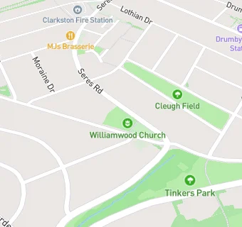 map for Williamwood Parish Church