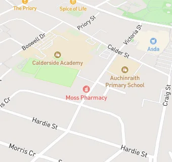 map for Auchinraith Medical Practice