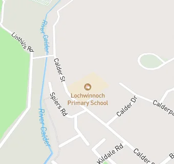 map for Lochwinnoch Primary School