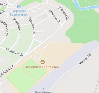 map for Braidhurst High School