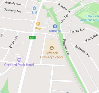 map for Giffnock Primary School