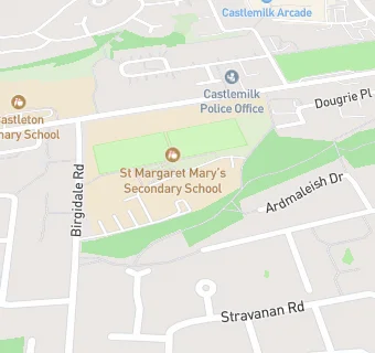 map for St Margaret Mary's Secondary School