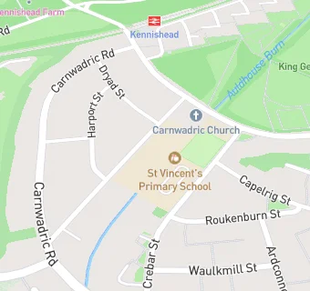 map for St Vincent's Primary School