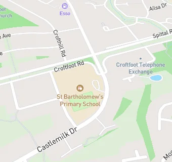 map for St Bartholomew's Primary School