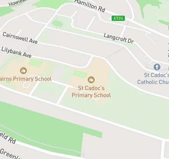 map for St Cadoc's Primary School