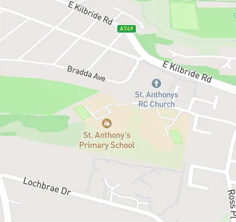 map for St Anthony's Primary School