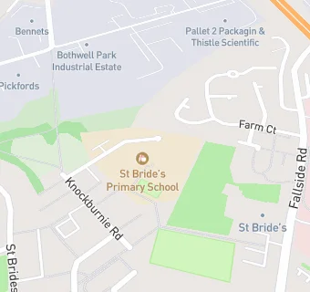 map for St Bride's Primary School (Bothwell)