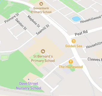 map for St Bernard's Primary School