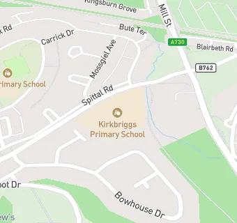 map for Kirkriggs Primary School