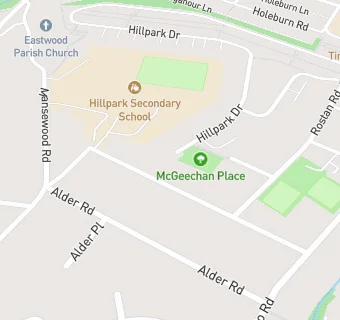 map for Hillpark Secondary School