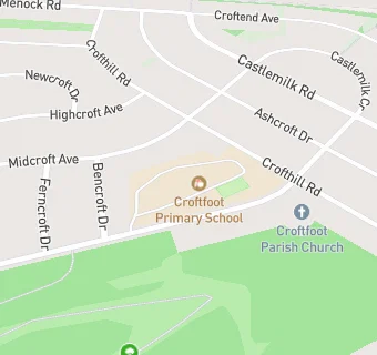 map for Croftfoot Primary School