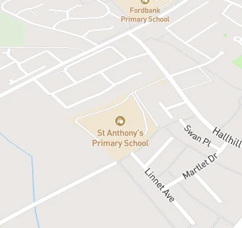 map for St Anthonys Primary School