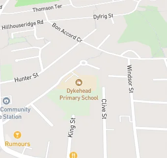 map for Dykehead Primary School