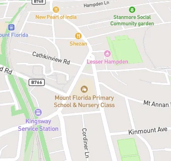 map for Mount Florida Primary School & Nursery Class