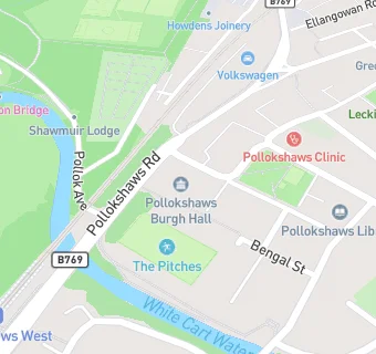 map for Pollokshaws Burgh Hall