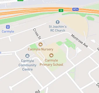 map for Carmyle Primary School & Nursery Class