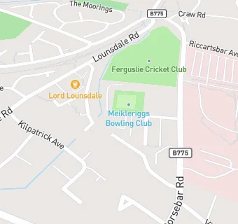 map for Meikleriggs Bowling Club