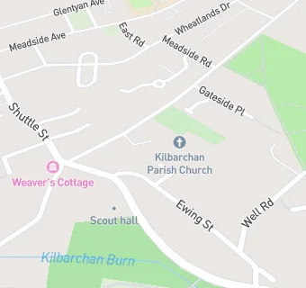 map for Kilbarchan Parish Church