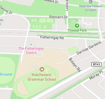 map for Hutcheson Grammar School