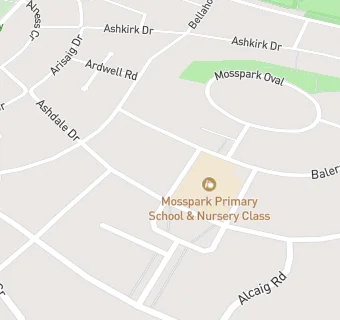 map for Mosspark Primary School