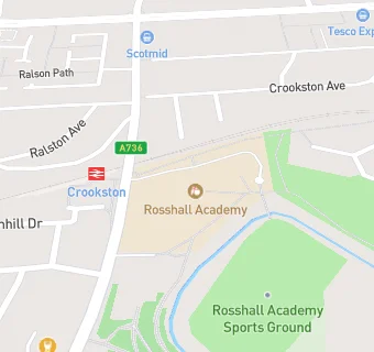 map for Rosshall Academy