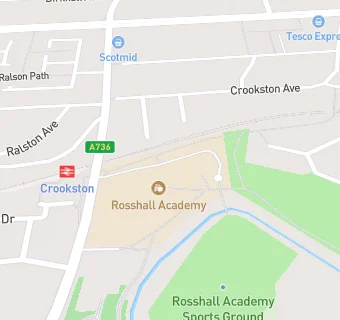 map for Rosshall Accademy