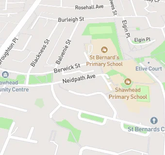 map for Shawhead Primary School