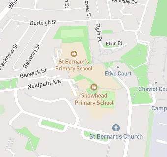 map for Shawhead Primary School