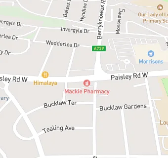 map for Mackie Pharmacy (Paisley Road West, Glasgow)