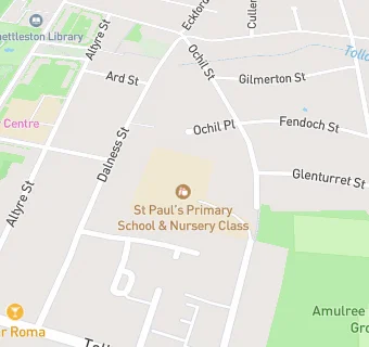 map for St Paul's Primary School