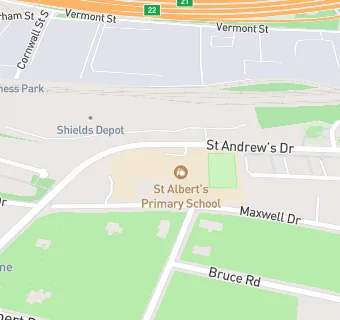 map for St Albert's Primary School