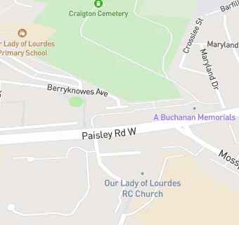 map for Dr Mair and Partners (Paisley Road West)