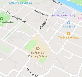 map for St Francis Primary School