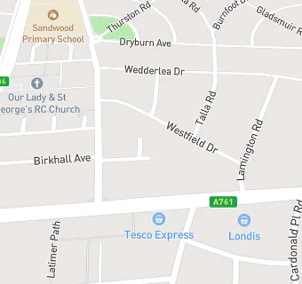 map for The Crescent Medical Practice (Hillington)