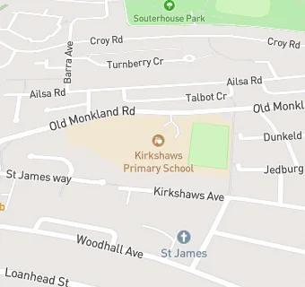 map for Kirkshaws Primary School