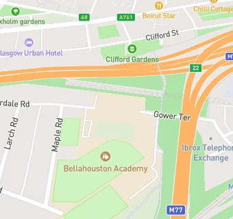 map for Bellahouston Academy